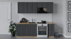 Кухонный гарнитур «Кимберли» длиной 220 см Дуб Крафт золотой, Титан в Советском - sovetskij.mebel-tymen.ru | фото