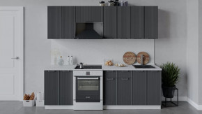 Кухонный гарнитур «Кимберли» длиной 240 см Белый, Титан в Советском - sovetskij.mebel-tymen.ru | фото