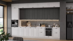 Кухонный гарнитур «Лина» №9 Белый, Графит в Советском - sovetskij.mebel-tymen.ru | фото