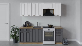 Кухонный гарнитур «Лина» длиной 220 см Дуб крафт золотой/Графит в Советском - sovetskij.mebel-tymen.ru | фото