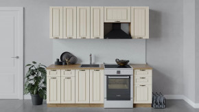 Кухонный гарнитур «Лина» длиной 220 см Дуб крафт золотой/Крем в Советском - sovetskij.mebel-tymen.ru | фото