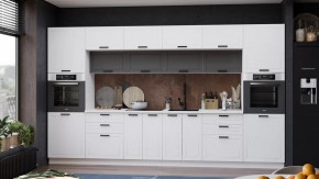 Кухонный гарнитур «Лорас» №3 Белый, Холст белый, Холст вулкан в Советском - sovetskij.mebel-tymen.ru | фото