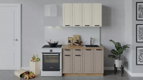 Кухонный гарнитур «Лорас» длиной 120 см Дуб крафт золотой/Холст брюле/Холст латте в Советском - sovetskij.mebel-tymen.ru | фото