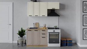 Кухонный гарнитур «Лорас» длиной 160 см Дуб крафт золотой/Холст брюле/Холст латте в Советском - sovetskij.mebel-tymen.ru | фото