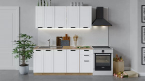 Кухонный гарнитур «Лорас» длиной 180 см Дуб крафт золотой/Холст белый в Советском - sovetskij.mebel-tymen.ru | фото