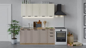 Кухонный гарнитур «Лорас» длиной 180 см Дуб крафт золотой/Холст брюле/Холст латте в Советском - sovetskij.mebel-tymen.ru | фото