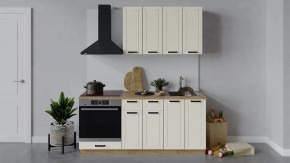 Кухонный гарнитур «Лорас» длиной 180 см со шкафом НБ Дуб крафт золотой/Холст брюле в Советском - sovetskij.mebel-tymen.ru | фото