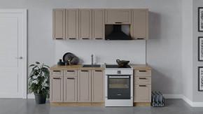 Кухонный гарнитур «Лорас» длиной 220 см Дуб крафт золотой/Холст латте в Советском - sovetskij.mebel-tymen.ru | фото