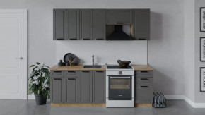 Кухонный гарнитур «Лорас» длиной 220 см Дуб крафт золотой/Холст вулкан в Советском - sovetskij.mebel-tymen.ru | фото