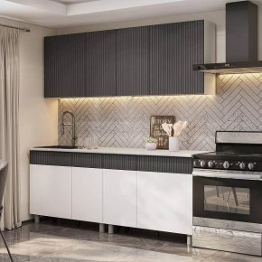 Кухонный гарнитур София 2 м Белый/Бланж/Графит матовый/Антарес в Советском - sovetskij.mebel-tymen.ru | фото