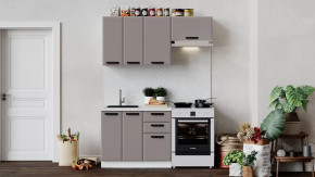 Кухонный гарнитур «Тиана» длиной 160 см Белый, Мокко супермат в Советском - sovetskij.mebel-tymen.ru | фото