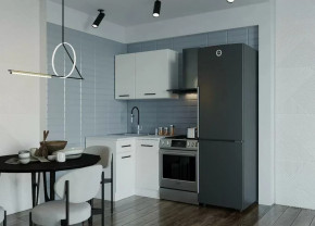 Кухонный гарнитур угловой Жемчуг 1000х1000 столешница 38 мм в Советском - sovetskij.mebel-tymen.ru | фото