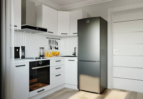 Кухонный гарнитур угловой Жемчуг 2200х1000 столешница 38 мм в Советском - sovetskij.mebel-tymen.ru | фото