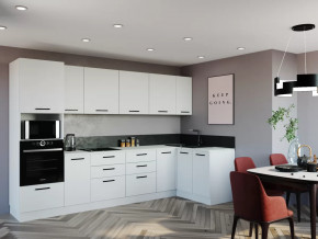 Кухонный гарнитур угловой Жемчуг 3200x1400 столешница 38 мм в Советском - sovetskij.mebel-tymen.ru | фото