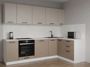 Кухонный гарнитур угловой Каппучино-2600х1600 МДФ столешница 38 мм в Советском - sovetskij.mebel-tymen.ru | фото