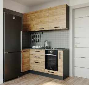 Кухонный гарнитур угловой Крафт 1800х1000 столешница 26 мм в Советском - sovetskij.mebel-tymen.ru | фото