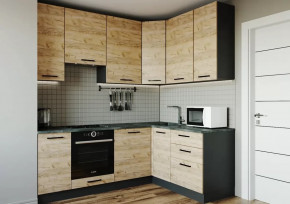 Кухонный гарнитур угловой Крафт 2200х1600 столешница 26 мм в Советском - sovetskij.mebel-tymen.ru | фото