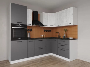 Кухонный гарнитур угловой Санторини-2400х1600 МДФ столешница 26 мм в Советском - sovetskij.mebel-tymen.ru | фото