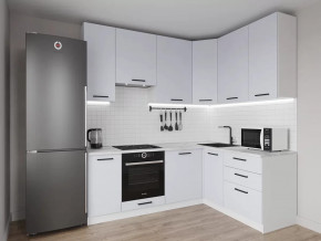 Кухонный гарнитур угловой Смоки-2200х1600 МДФ столешница 38 мм в Советском - sovetskij.mebel-tymen.ru | фото