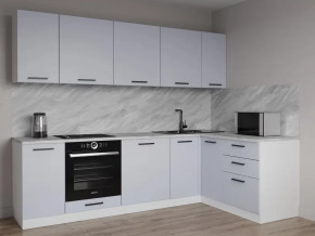 Кухонный гарнитур угловой Смоки-2600х1600 МДФ столешница 26 мм в Советском - sovetskij.mebel-tymen.ru | фото