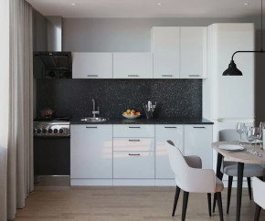 Кухонный прямой гарнитур арт.12, 2000 мм, Белый глянец в Советском - sovetskij.mebel-tymen.ru | фото