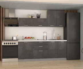 Кухонный прямой гарнитур арт.12 ЛОФТ, 2000 мм, Бетон тёмный в Советском - sovetskij.mebel-tymen.ru | фото