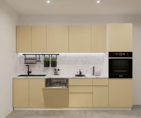 Кухонный прямой гарнитур арт.15, 3000 мм, Лайн/Стамбул в Советском - sovetskij.mebel-tymen.ru | фото