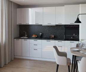 Кухонный прямой гарнитур арт.3, 3000 мм, Белый глянец в Советском - sovetskij.mebel-tymen.ru | фото