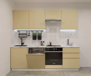 Кухонный прямой гарнитур арт.37, 2400 мм, Лайн/Стамбул в Советском - sovetskij.mebel-tymen.ru | фото