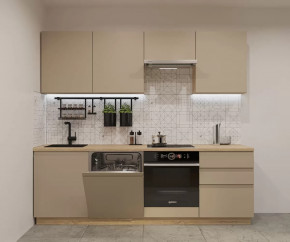 Кухонный прямой гарнитур арт.38, 2400 мм, Лайн/Пикрит в Советском - sovetskij.mebel-tymen.ru | фото