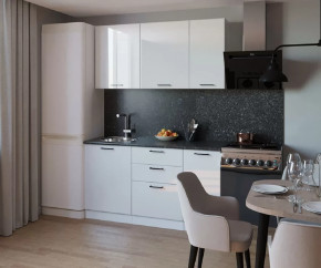 Кухонный прямой гарнитур арт.5, 1600 мм, Белый глянец в Советском - sovetskij.mebel-tymen.ru | фото