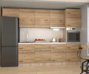 Кухонный прямой гарнитур арт.7 ЛОФТ, 3000 мм, Рустик натур в Советском - sovetskij.mebel-tymen.ru | фото