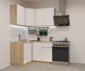 Кухонный угловой гарнитур арт.1, 1200x1400 мм, Лайн/Тальк в Советском - sovetskij.mebel-tymen.ru | фото