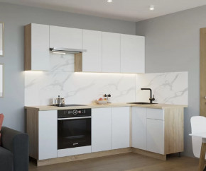 Кухонный угловой гарнитур арт.2, 2300x1400 мм, Тальк/Дуб сонома в Советском - sovetskij.mebel-tymen.ru | фото