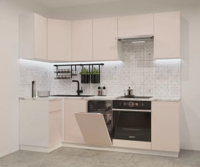 Кухонный угловой гарнитур арт.25, 1000x2450 мм, Лайн/Фарфор в Советском - sovetskij.mebel-tymen.ru | фото