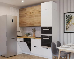 Кухонный угловой гарнитур арт.7, 1000x2400 мм, Тальк/Рустик соломенный в Советском - sovetskij.mebel-tymen.ru | фото