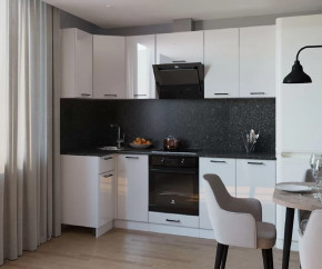 Кухонный угловой гарнитур арт.8, 1000x2400 мм, Белый глянец в Советском - sovetskij.mebel-tymen.ru | фото