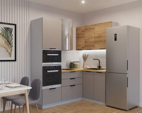 Кухонный угловой гарнитур арт.8, 2000x1400 мм, Обсидиан/Рустик натур в Советском - sovetskij.mebel-tymen.ru | фото