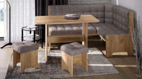 Кухонный уголок «Флорида» Дуб Крафт золотой, Микровелюр Wellmart Latte в Советском - sovetskij.mebel-tymen.ru | фото