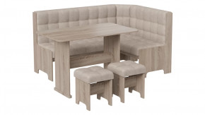 Кухонный уголок «Флорида» Дуб Сонома трюфель, Микровелюр Wellmart Dark Beige в Советском - sovetskij.mebel-tymen.ru | фото