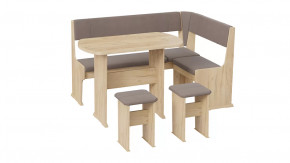 Кухонный уголок «Рио» Дуб Крафт золотой, Микровелюр Duna Stone в Советском - sovetskij.mebel-tymen.ru | фото