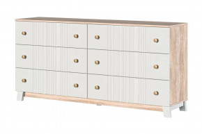 Ланзетти Комод 6 ящиков Дуб Торонто/Жемчуг в Советском - sovetskij.mebel-tymen.ru | фото