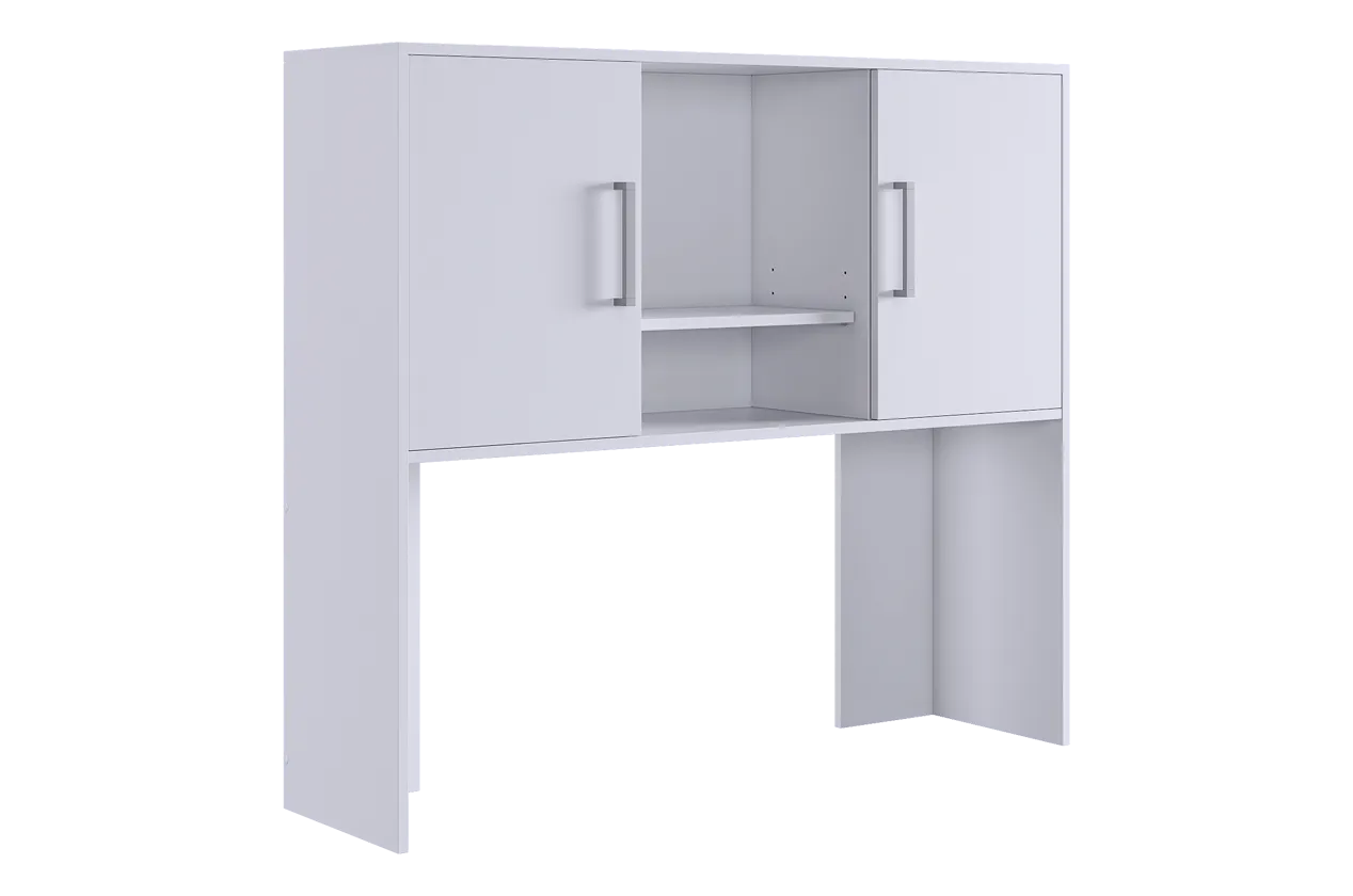 Надстройка стола компьютерного 1200 Лайт-2 белый/белый в Советском - sovetskij.mebel-tymen.ru | фото