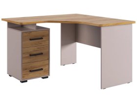 Стол компьютерный 1200 угловой Лайт-2 кашемир/дуб крафт золотой в Советском - sovetskij.mebel-tymen.ru | фото