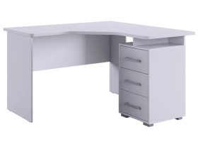 Стол компьютерный 1200 угловой Лайт-2 белый/белый в Советском - sovetskij.mebel-tymen.ru | фото