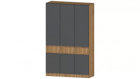Ленора Шкаф 3х ств. Дуб вотан/Графит в Советском - sovetskij.mebel-tymen.ru | фото