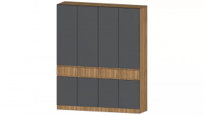 Ленора Шкаф 4х ств. Дуб вотан/Графит в Советском - sovetskij.mebel-tymen.ru | фото