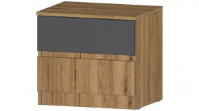 Ленора Тумба прикроватная Дуб вотан/Графит в Советском - sovetskij.mebel-tymen.ru | фото