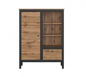 LOFT шкаф REG1D1S/90 (Дуб вотан/Черный) в Советском - sovetskij.mebel-tymen.ru | фото