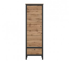 LOFT шкаф REG1D1S (Дуб вотан/Черный) в Советском - sovetskij.mebel-tymen.ru | фото